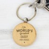 Hampers and Gifts to the UK - Send the Personalised The Worlds Greatest Wooden Keyring